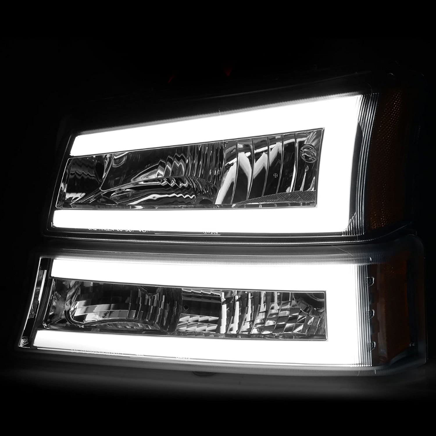 111502 Anzo, Usa Crystal Headlights fits Chevrolet Avalanche 1500, Clear
