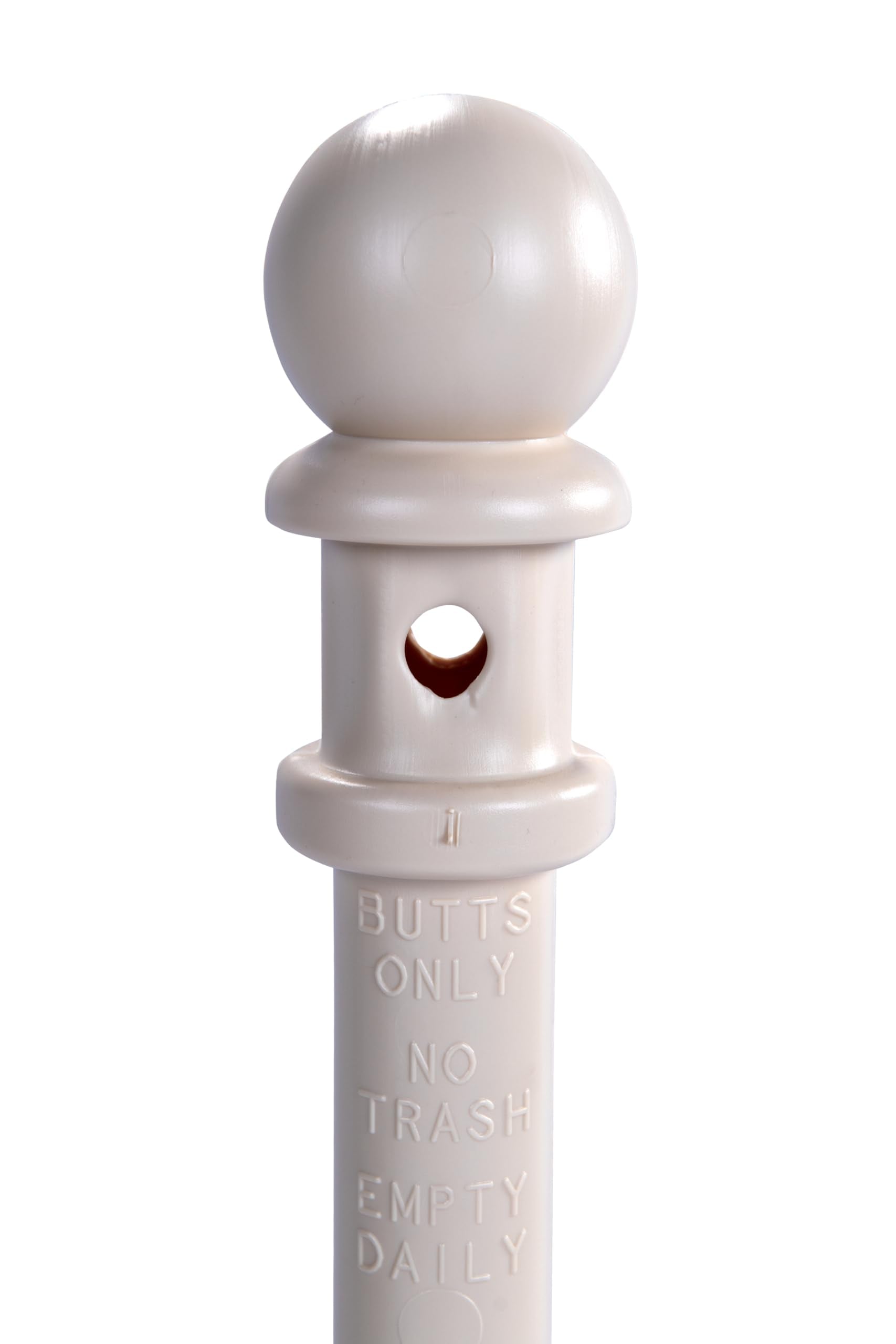 Eagle Galvanized Steel 1205BEI Cigarette Butt Receptacle, 5 gallon Capacity, 40" Height, 12" Diameter, Beige