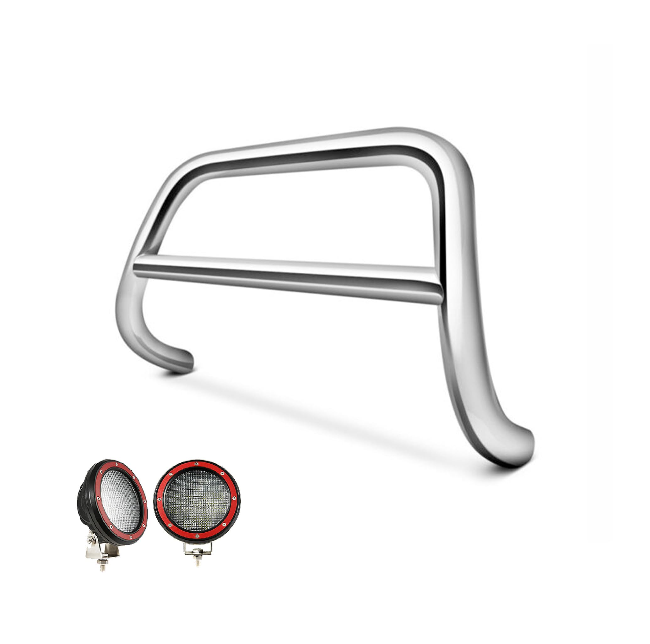 A Bar Black Horse Kit No Skid Plate Stainless Steel Compatible with 2009-2014 Nissan Murano-CBS-NIA1502-PLFR
