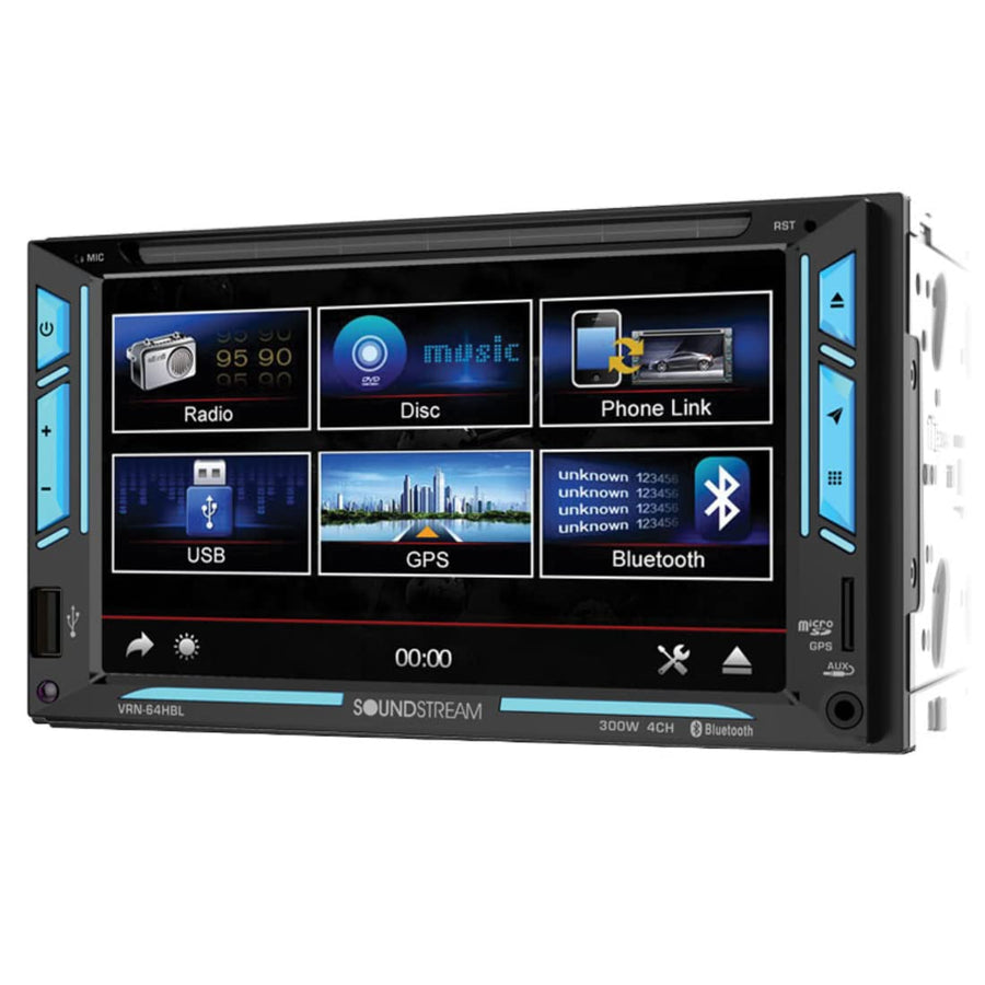 Soundstream 6.2 Inch VRN-64HBL Bluetooth Navigation Double Din Car Stereo