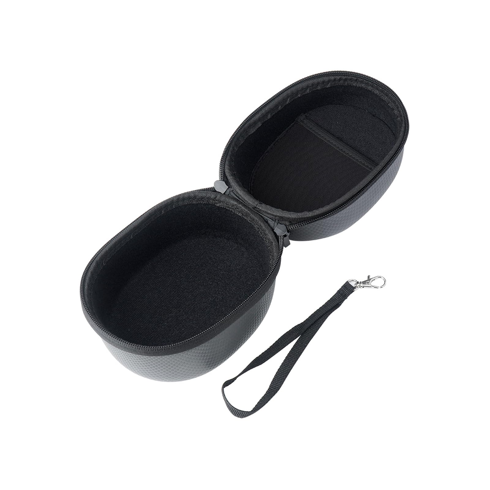 Protective Case Walker's Muff | Weather-Resistant Durable Shockproof Dustproof EVA Carbon Finish Hunting Range Shooting Earmuff Carrying Case, Nylon Lanyard