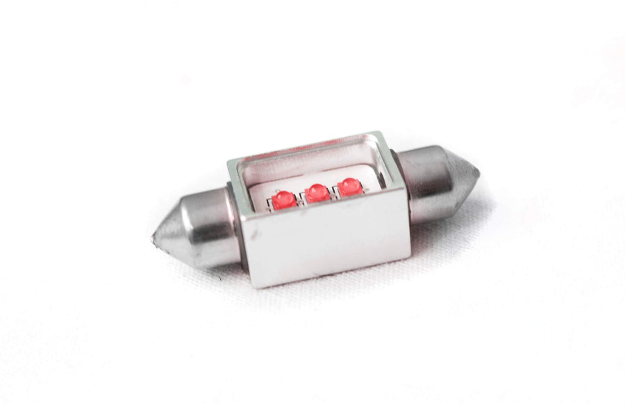 Race Sport BLAST Series RS36MMHPA - 36mm Festoon Hi Power 5-Watt CREE LED Replacement Bulbs- EACH (Amber Color)