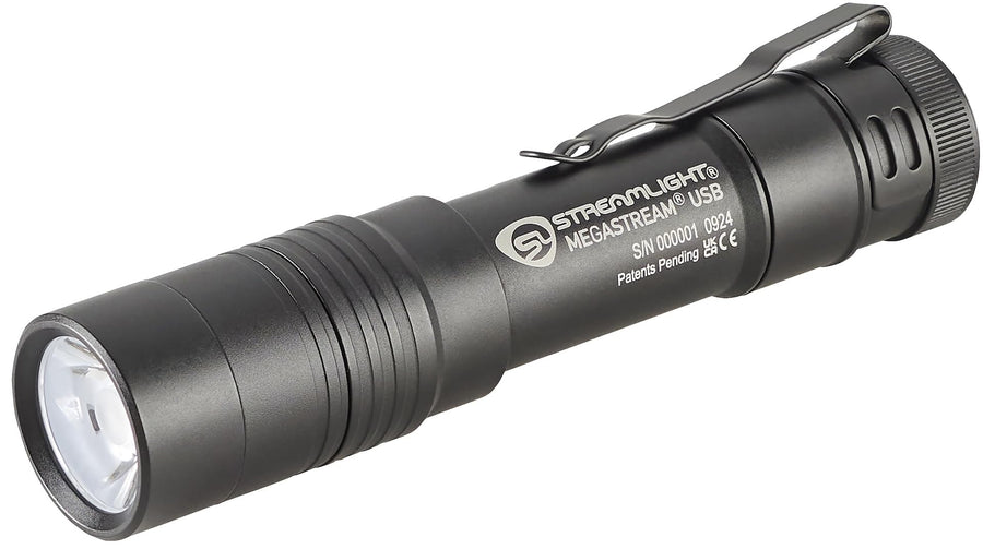 MegaStream Streamlight 66210 USB 1800-Lumen 26000-Candela Rechargeable EDC Flashlight Includes Rechargeable Battery, USB-C Cable, and Holster, Black
