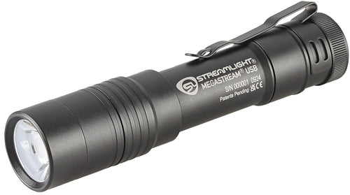 MegaStream Streamlight 66210 USB 1800-Lumen 26000-Candela Rechargeable EDC Flashlight Includes Rechargeable Battery, USB-C Cable, and Holster, Black