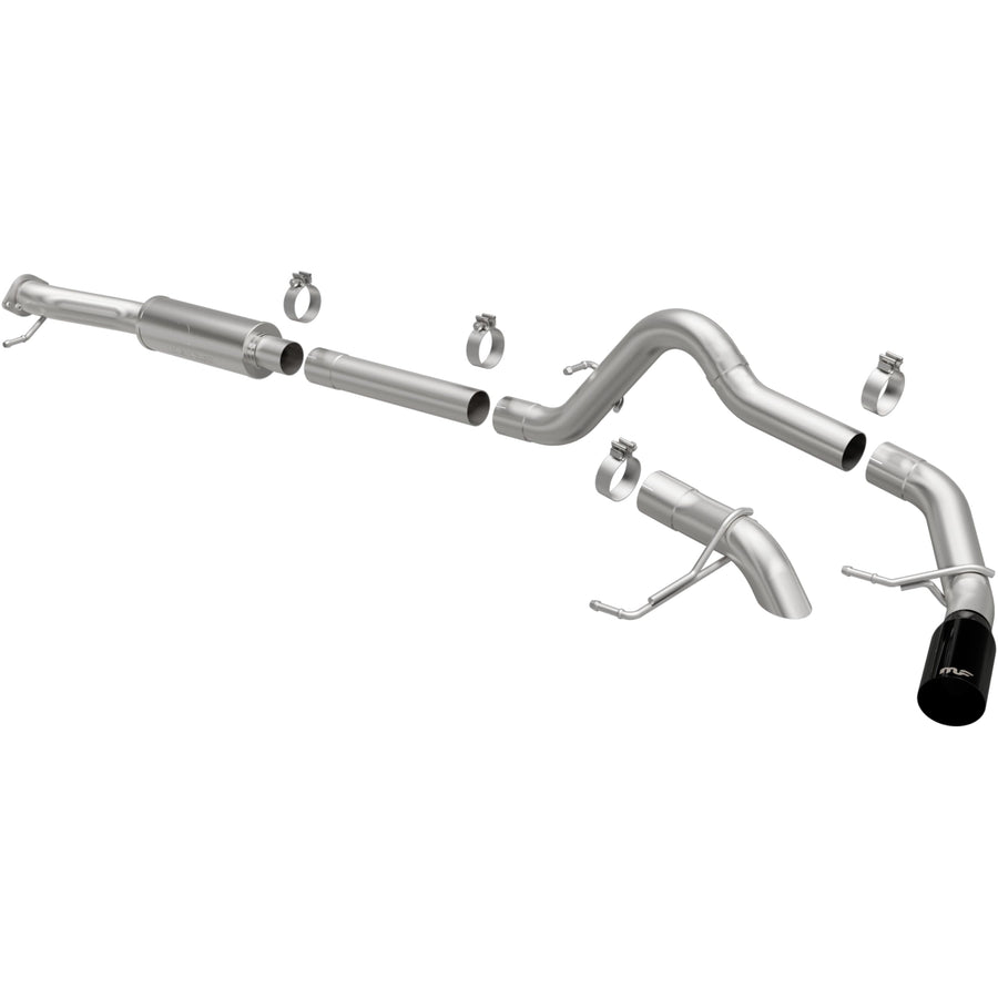 Performance Exhaust System MagnaFlow 19682: Cat-Back, Rock Crawler Series, For 2021-2025 Ford Bronco, Includes High Clearance Exhaust Tip and 4” Black Chrome Tip