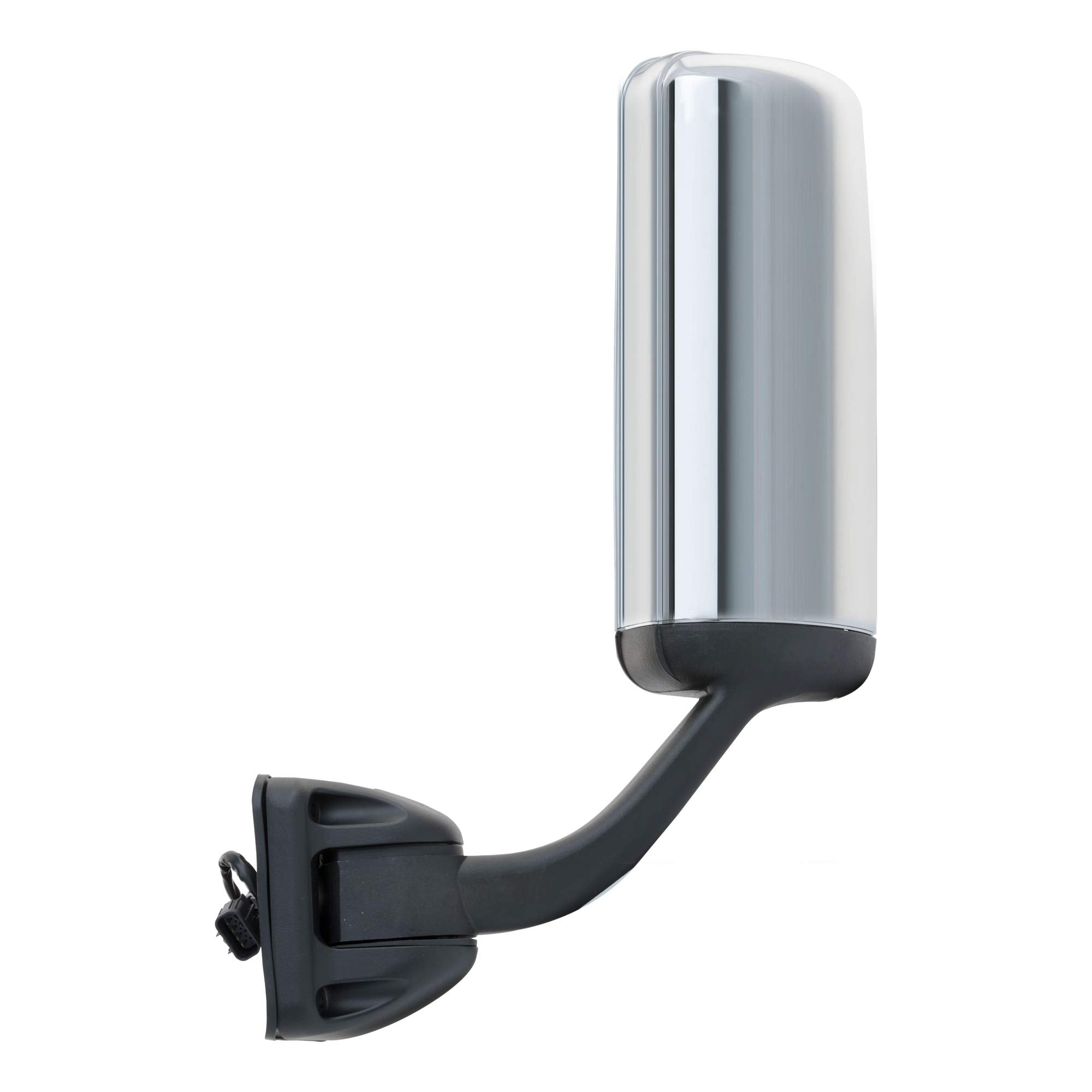 7 x 18-Inch RETRAC Motorized Dual-Vision Heated Driver-Side Pedestal-Mount West Coast Mirror Assembly, Black ABS Plastic
