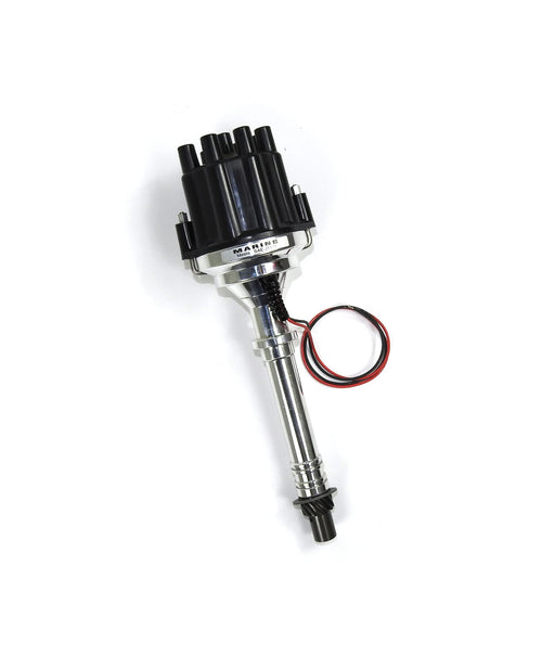 Pertronix Billet D7209800 Distributor (I3 Marine Chevy Rev Rotation Black Cap)