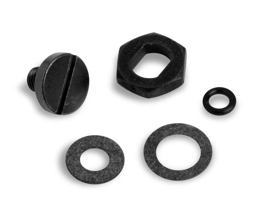 Black Holley 34-7BK Needle & Seat adjusting nut & lock screw kit - black