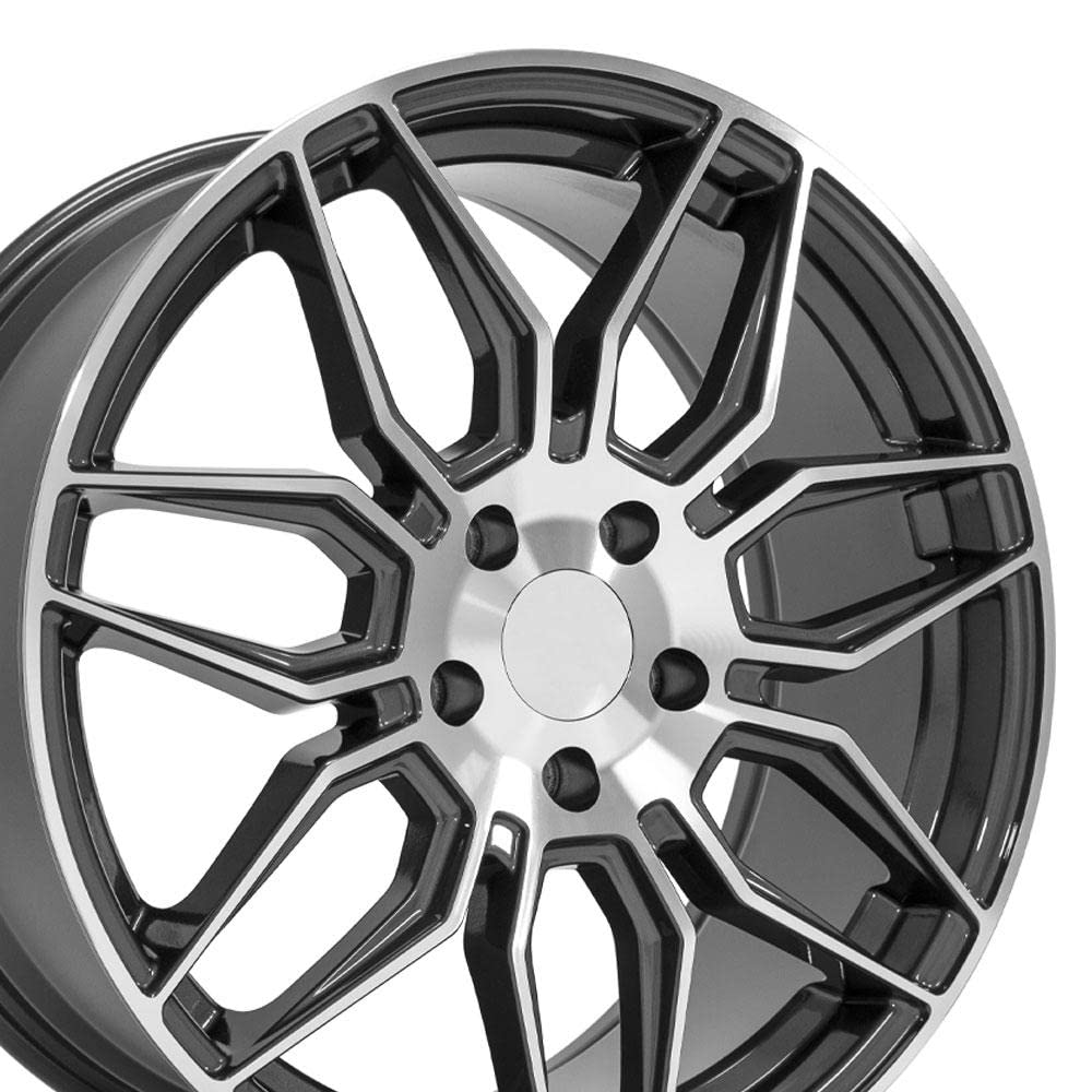 CV03D-19085-5120-51MG OE Wheels: 19" Replica Wheel Cv03D Fits Chevrolet C8 Corvette 19X8.5 Gunmetal Machined Wheel