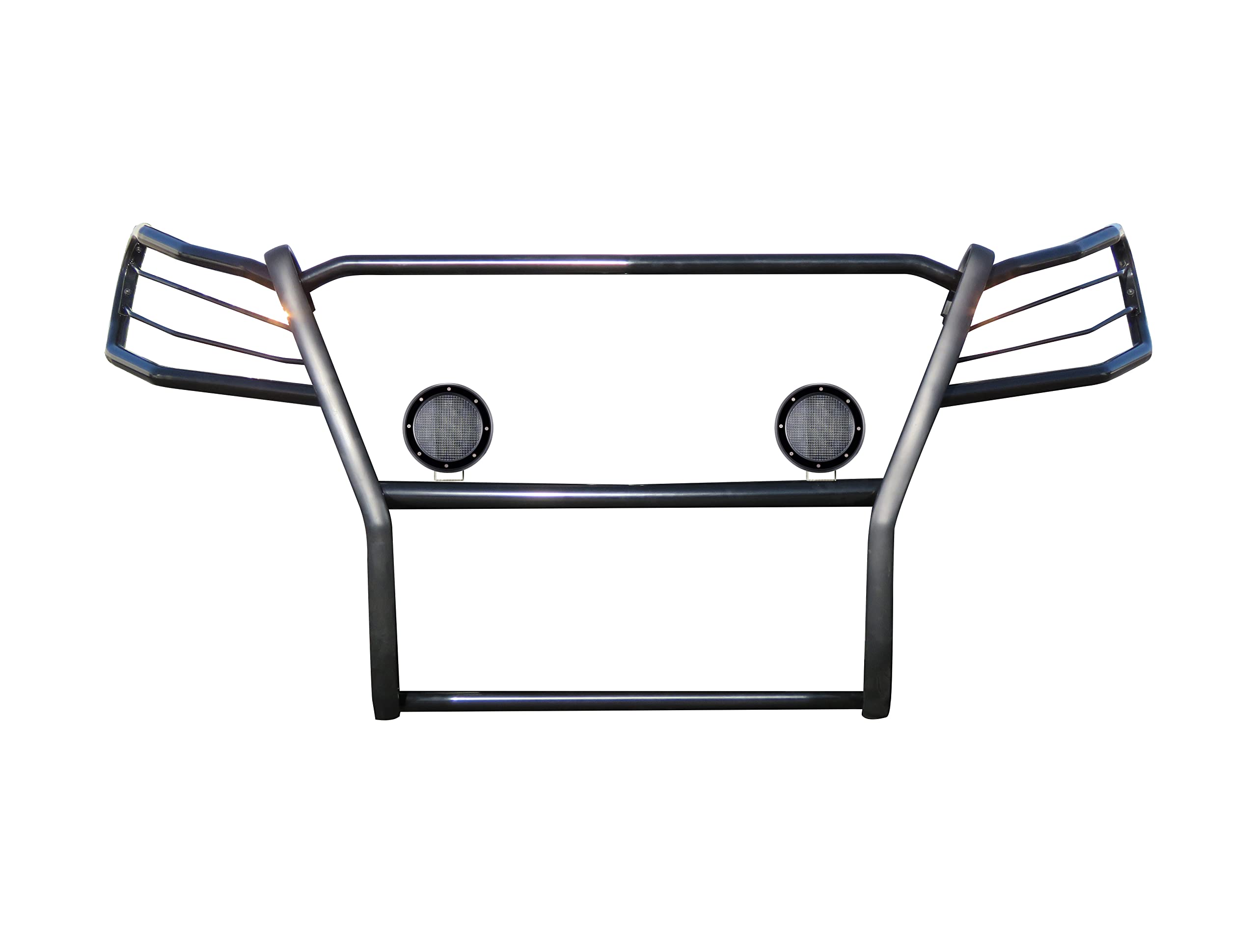 Bumper Guard Modular Black Horse Grille brush Come W/ Pair of 5.3"LED Light Compatible with 19-25-benz Sprinter 1500/2500/3500/3500XD|19-25 Freightliner Sprinter 1500/2500/3500/3500XD-17D503MA-PLFB