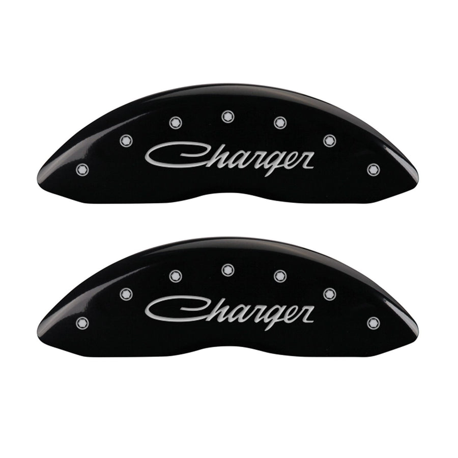 Caliper Covers MGP 12001SCHSBK with Black Powder Coat Finish, (Set of 4)