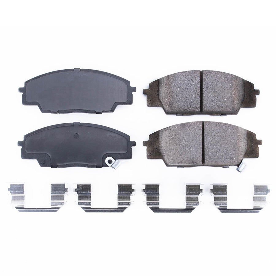 Power Stop Front Brake Kit For Acura CSX 2007-10 |Honda Civic 2006-11 |RSX 2002-06 |S2000 2000-09 - Ceramic Brake Pads With Installation Hardware, 17-829