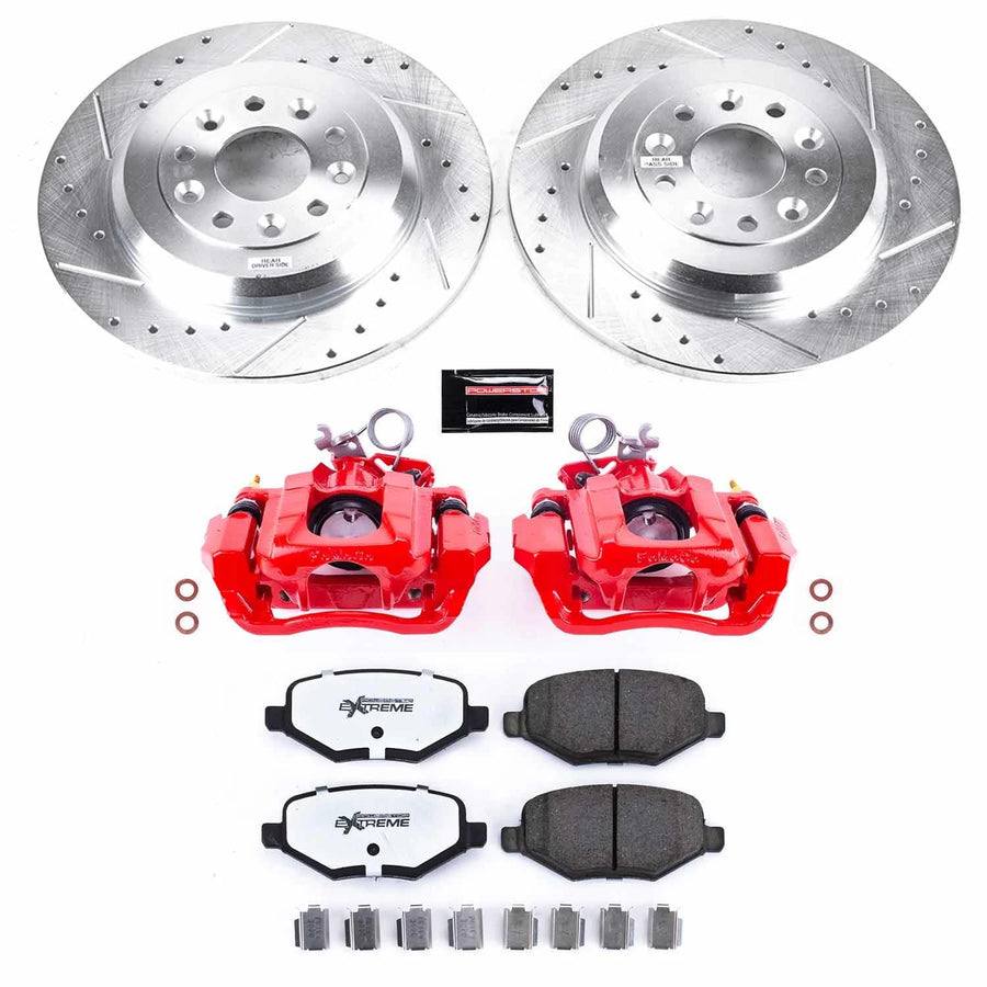 Power Stop Z36 Truck & Tow KC4744C-36 Rear Caliper Brake Kit- Brake Rotors, Ceramic Brake Pads and Brake Calipers