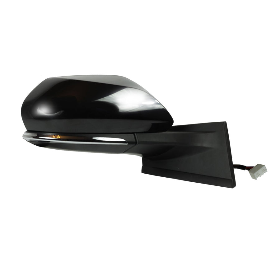 Side Passenger Mirror for Toyota Prius Hatchback, Textured Black w/PTM Cover, Foldaway, Does not Apply to Prius C Hatchback, Heated Power