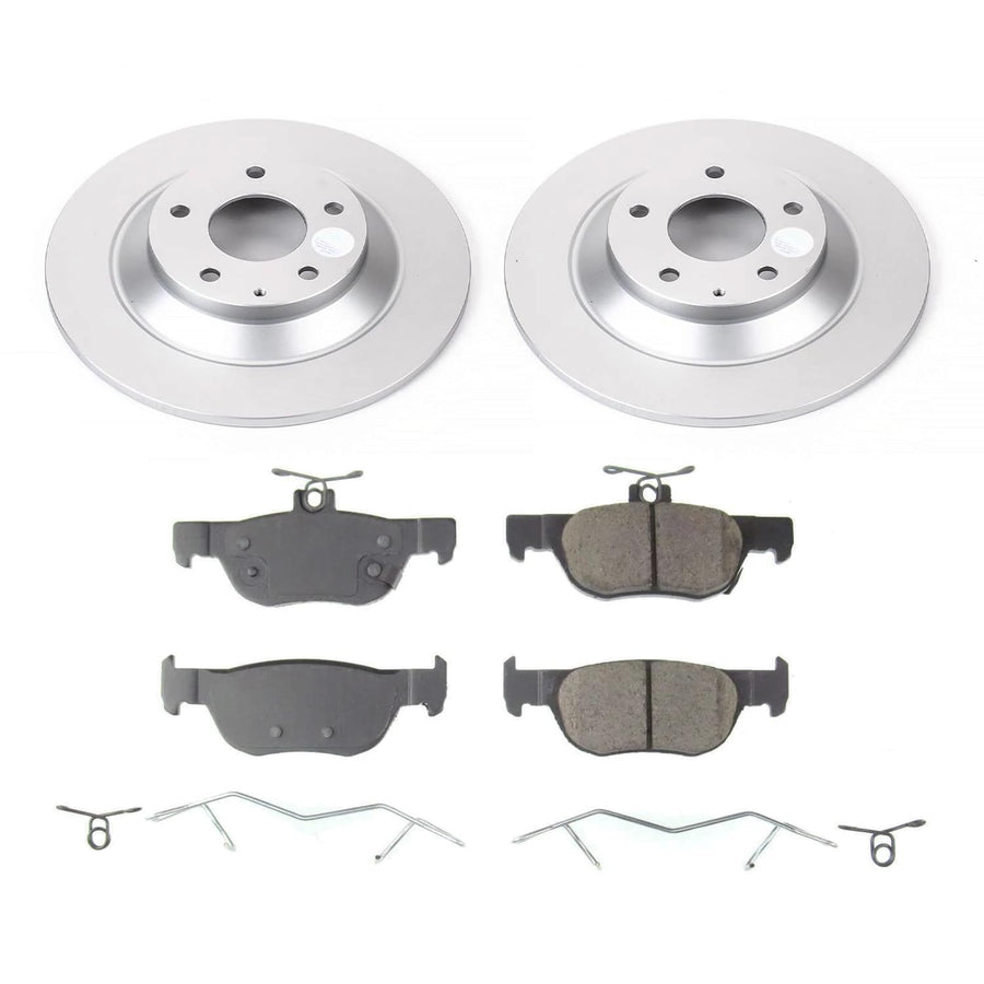 POWERSTOP Brake Kit For Mazda CX-30 2020-2022 Rear Geomet Coated Brake Rotors and Brake Pads