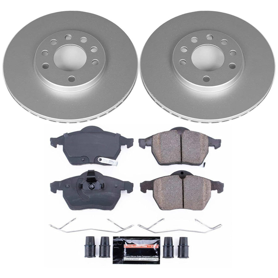 Power Stop Z23 CRK834 Geomet Coated Brake Kit For Saab 9-3, Saab 9-5, Saturn L100, Saturn L200, Saturn L300, Saturn, Saturn, Saturn, Saturn, Saturn, Saturn LW200, Saturn LW300 [Model Specific]