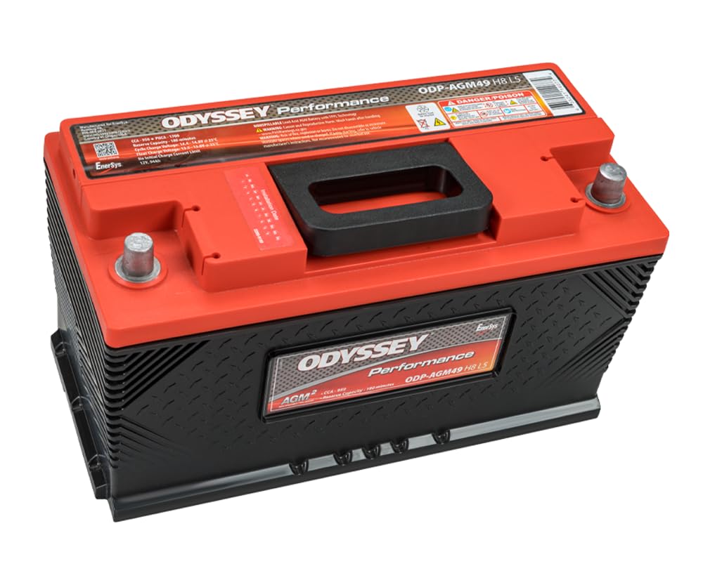 Performance Series Odyssey Battery, AGM, 12V, 950 Cold Cranking Amps, Top Post Terminals, 13.9 in L x 7.4 in H x 6.9 in W, Each