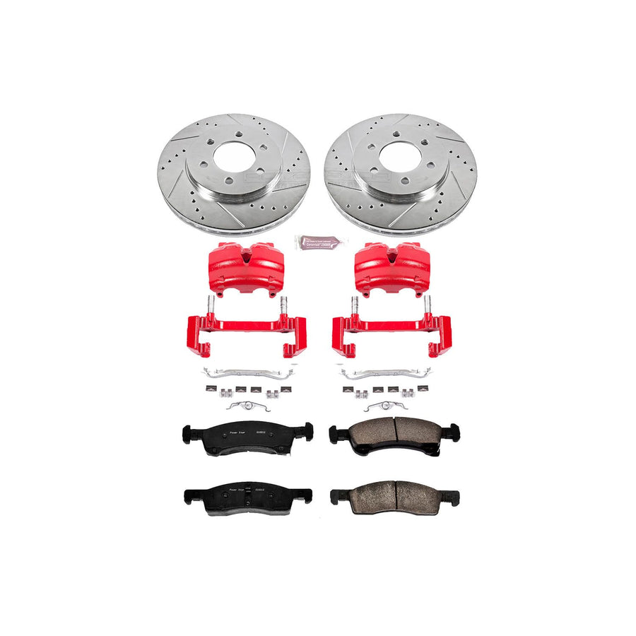Power Stop Z23 Evolution Sport Performance Brake Kit with Caliper For Ford Expedition KC1933 2002-2006, Lincoln Navigator 2003-2006 [Model Specific]