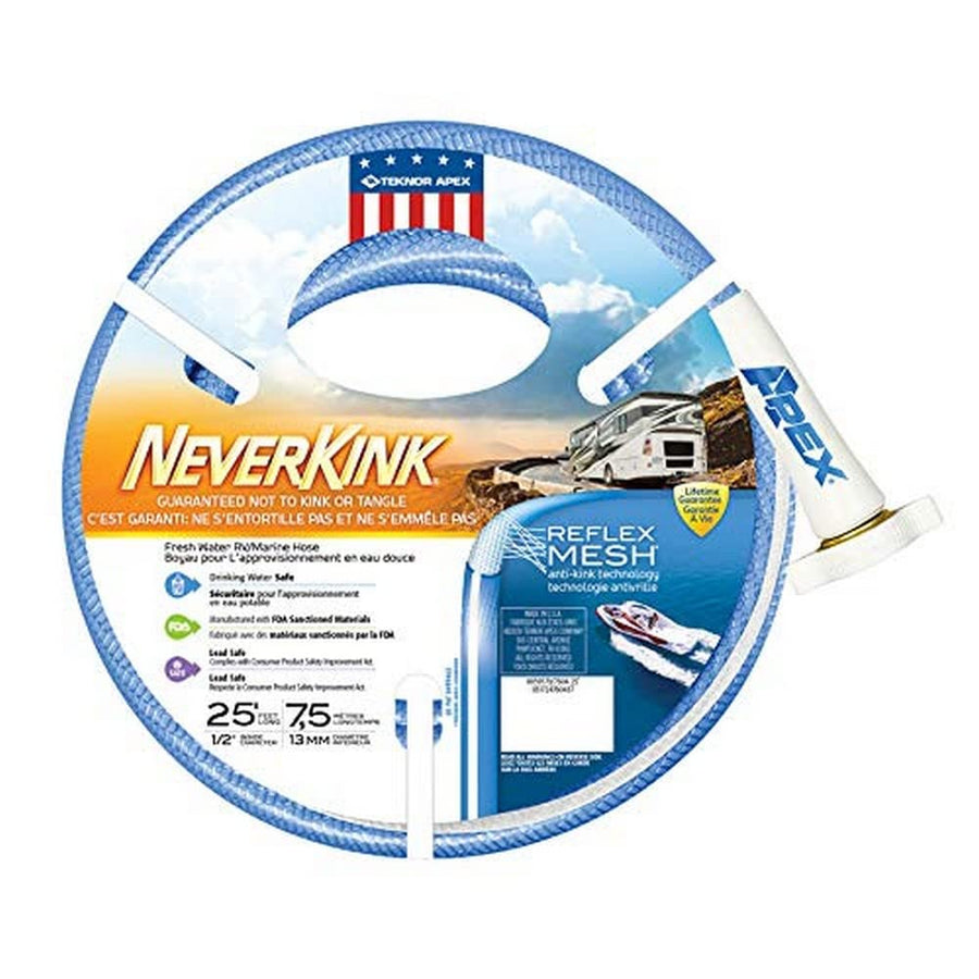 NeverKink Teknor Apex 7604-25 RV/Marine Water Hose - 1/2" x 25'