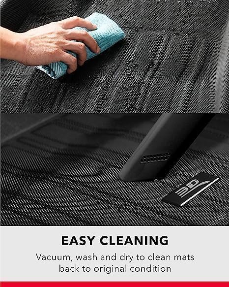 Custom Fit 3D MAXpider Elitect Floor Mat (Black) Compatible with Tesla Model X 7-Seat 2022-2025 - Full Set