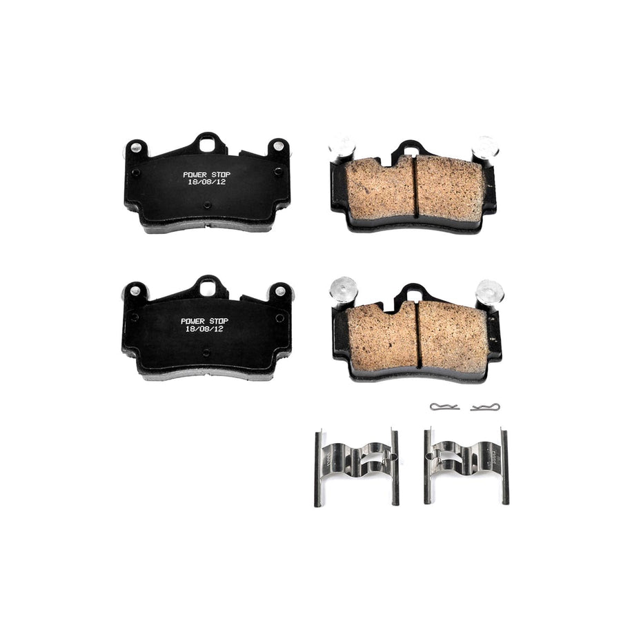 Power Stop Brake Kit Front For Audi Q7 2007-15 |Porsche Cayenne 2003-06 |Cayenne 2008-10 |Volkswagen Touareg 2004-10 - Ceramic Brake Pads With Installation Hardware, 17-978