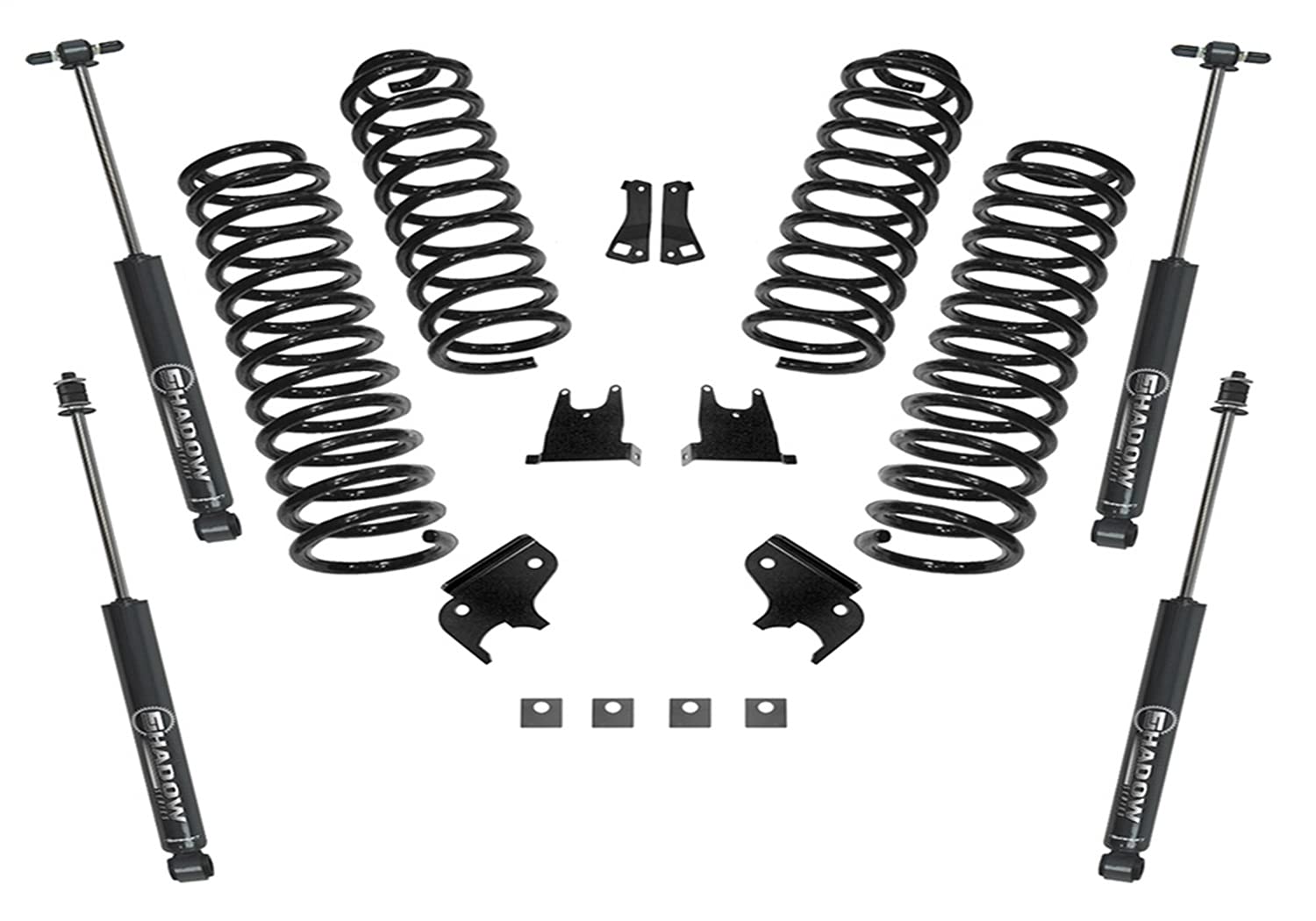 SUPERLIFT RealTruck SUSPENSION 2.5" Lift Kit for Jeep Wrangler JK | Complete Lift Kit with Front & Rear Shadow Series Shocks | K932 | Fits 2007-2018 Jeep Wrangler JK 2 Door