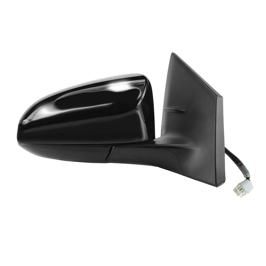 Heated Power Passenger Side Mirror for Toyota Corolla, Black, w/PTM Cover, Foldaway