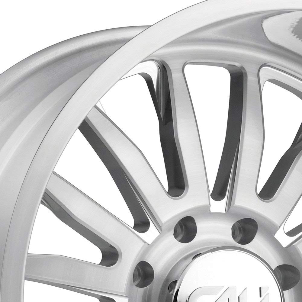 Cali Off-Road Brushed Clear Gloss SUMMIT Wheel with Alloy Steel (20 x 12. inches /5 x 87 mm, -51 mm Offset)