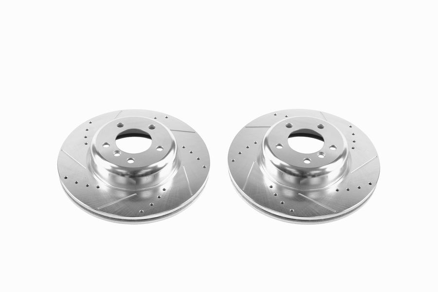 Power Stop EBR1215XPR Evolution Front Drilled and Slotted Rotor Pair For BMW 135i 2008-2013 | BMW 135is 2013/BMW 135i 2008-2013 | BMW 135is 2013 [Vehicle Specific]