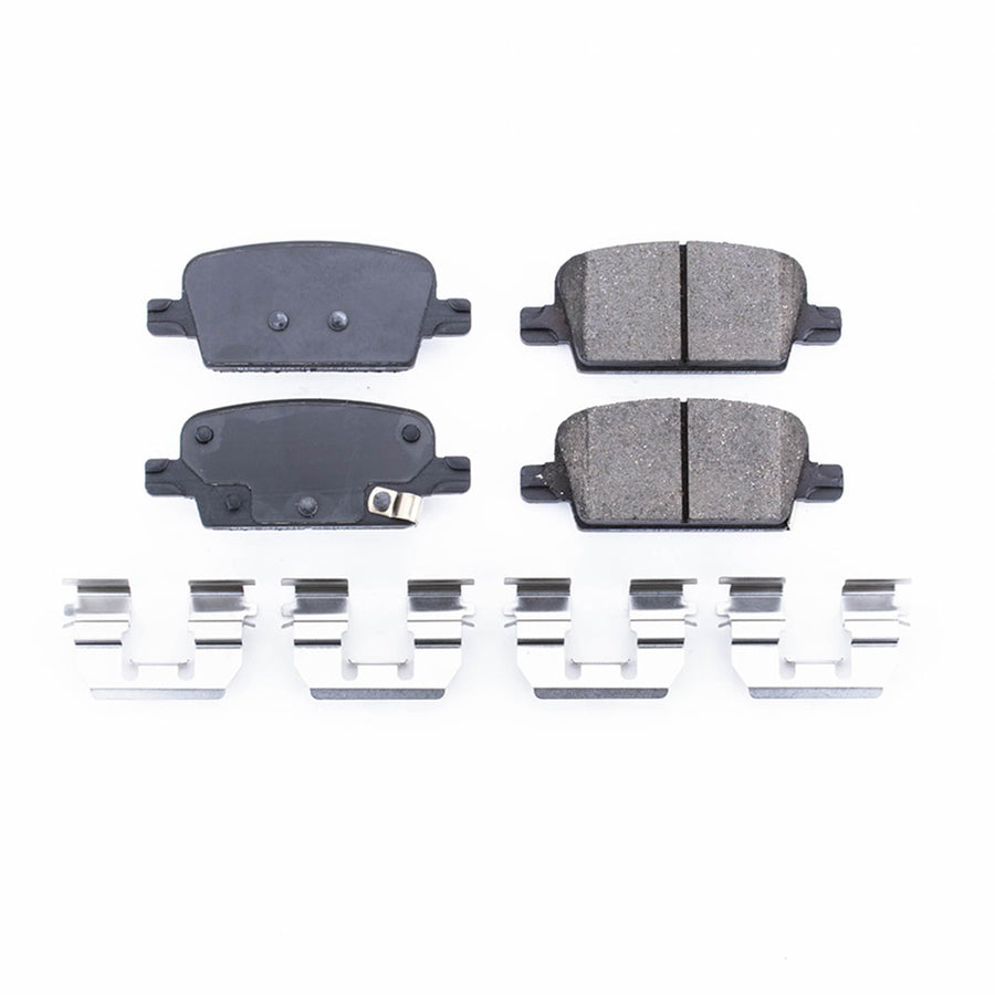 Power Stop Brake Kit Rear For Chevrolet Malibu 2016-22 - Ceramic Brake Pads With Installation Hardware, 17-1921