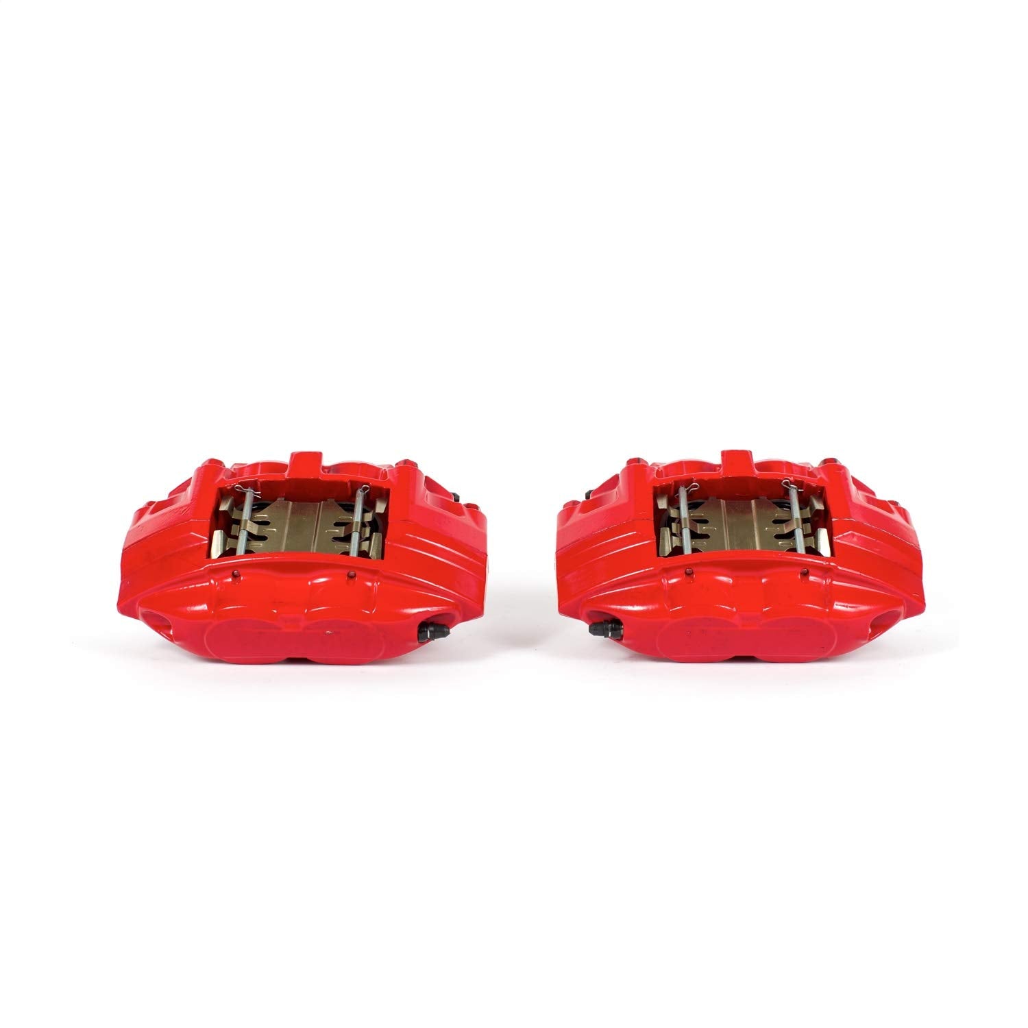 Power Stop S6232 Front Pair of High-Temp Red Powder Coated Calipers For FX50, G37, M35h, M37, M56, Q50, Q60, Q70, Q70L, Q, 370Z [Model Specific]