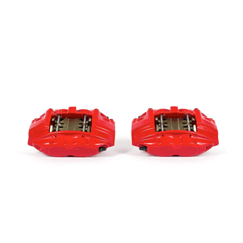 Power Stop S6232 Front Pair of High-Temp Red Powder Coated Calipers For FX50, G37, M35h, M37, M56, Q50, Q60, Q70, Q70L, Q, 370Z [Model Specific]