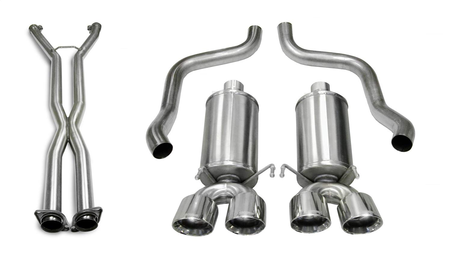Cat-Back 2.5 IN Twin 3.5IN Tips (14469CB4) Xtreme Sound Level | 2005-08 Corvette C6 Manual, 05 Auto 4 Polished