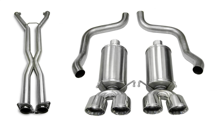 Cat-Back 2.5 IN Twin 3.5IN Tips (14469CB4) Xtreme Sound Level | 2005-08 Corvette C6 Manual, 05 Auto 4 Polished