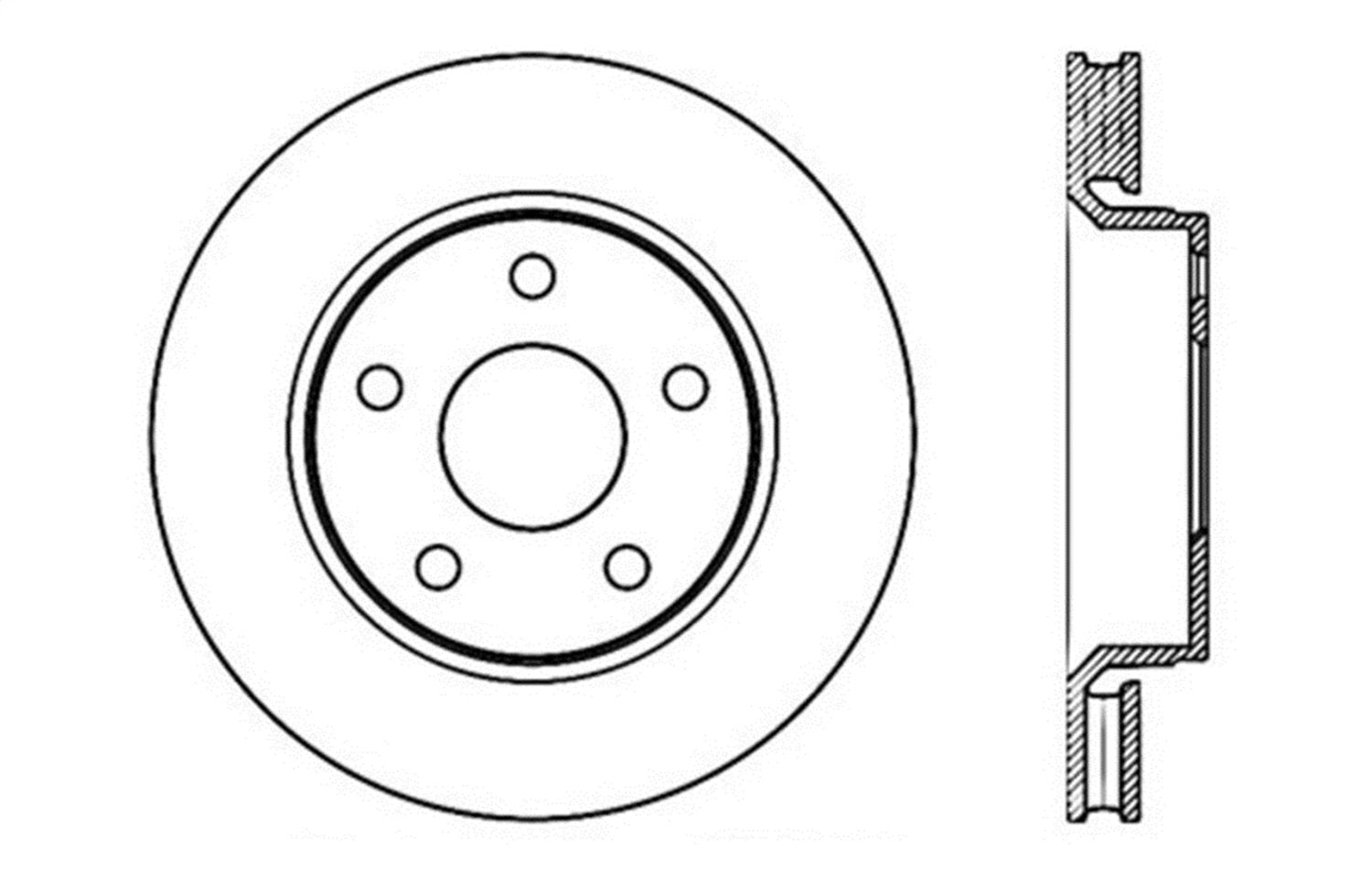 Sport Drilled/Slotted Brake Rotor StopTech 127.67068R (Front Right), 1 Pack