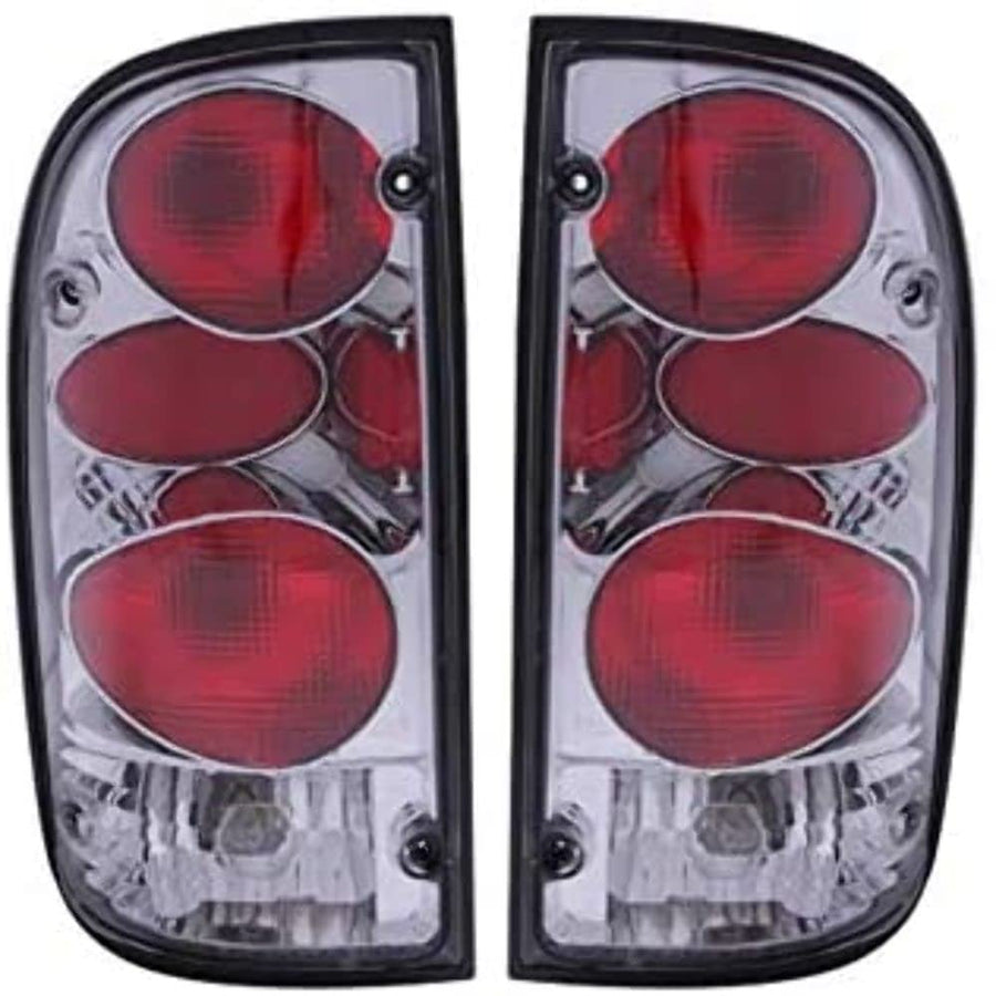 211180 ANZO USA Chrome Euro Tail Light Set-Smoke Lens