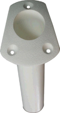 Flush Mount Rod Holder - Angled Top Fish White