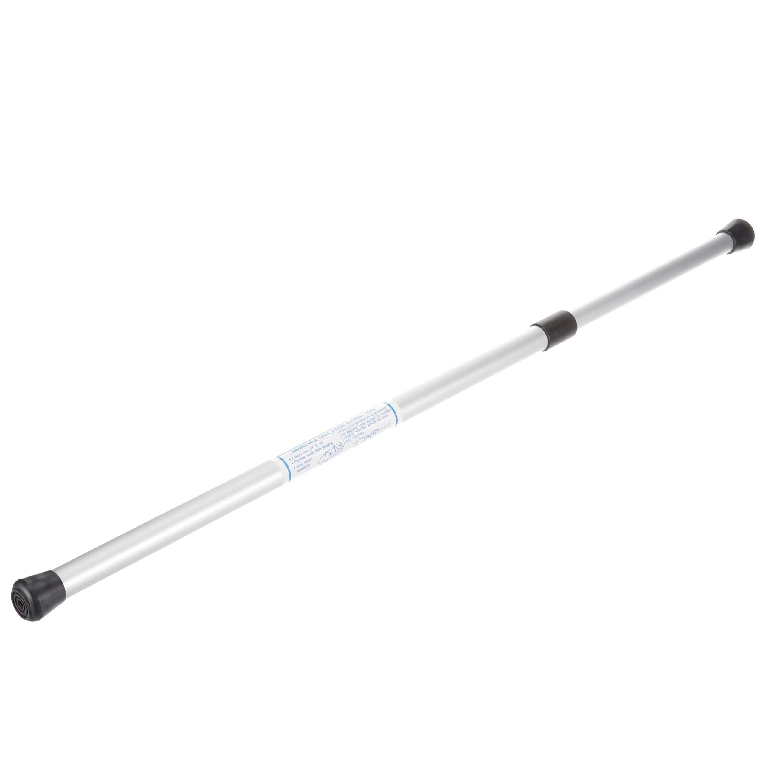Adjustable Boat Cover Support Pole Attwood 10704-5 – Telescoping 28" to 48" with 1" Diameter, Anodized Aluminum with Rubber End Caps