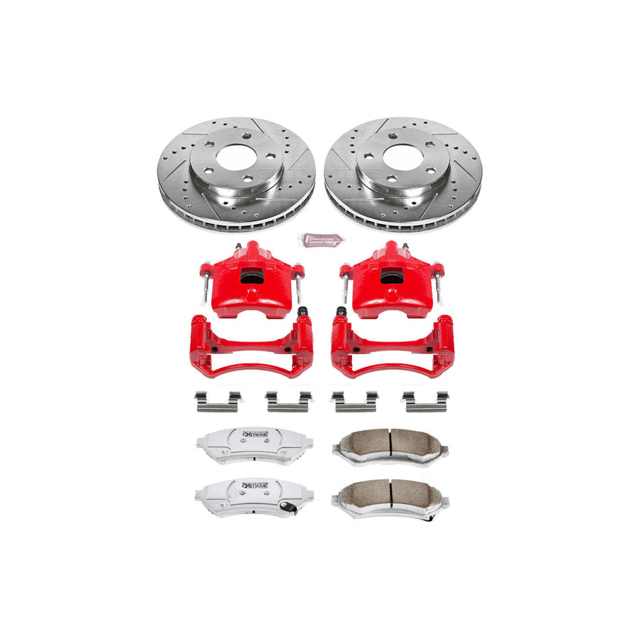 Power Stop Z26 Street Warrior KC2553-26 Front Brake Kit Buick Chevrolet Oldsmobile Pontiac