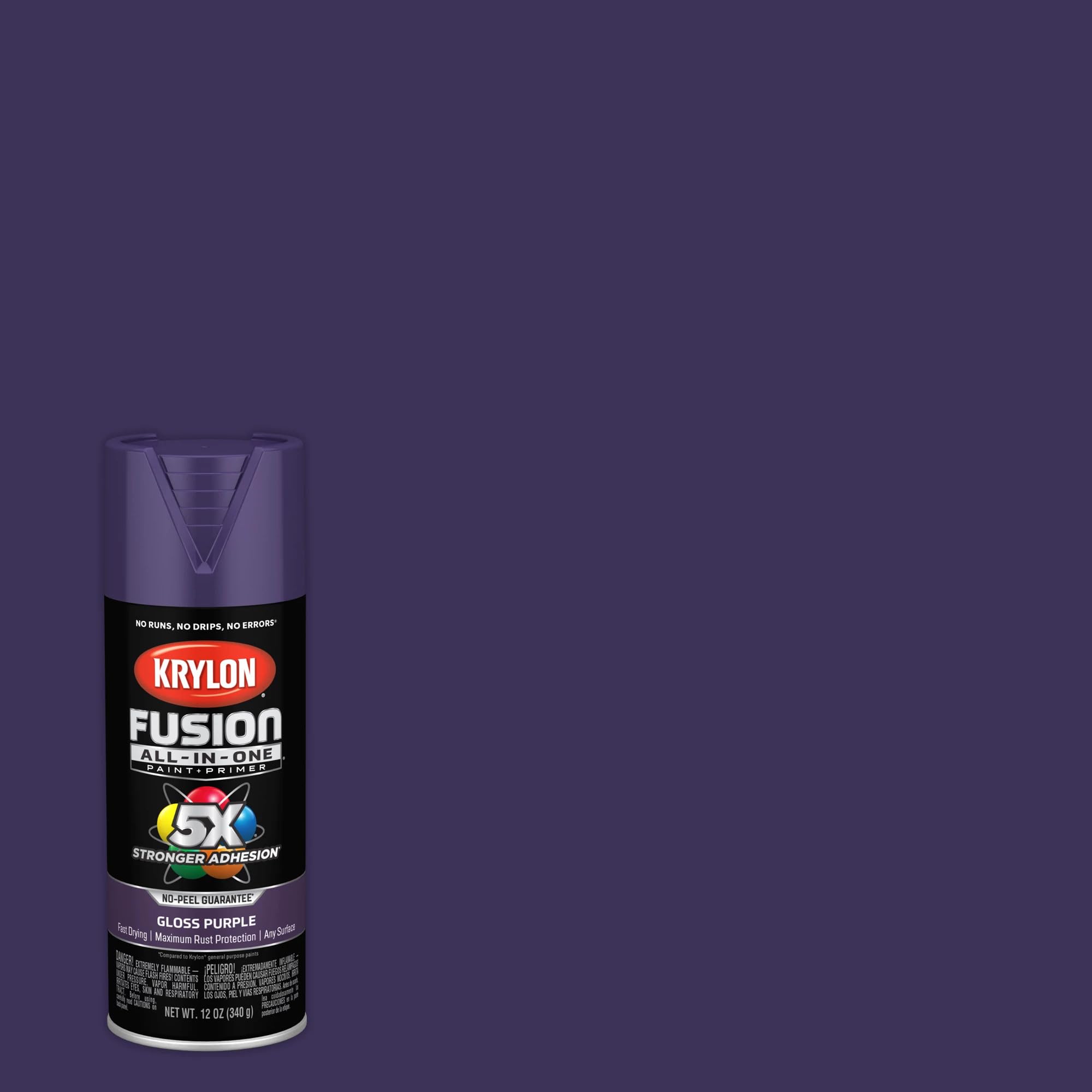 Fusion Krylon All-In-One Adhesive Spray Paint for Indoor/Outdoor Use, 12 oz, Purple