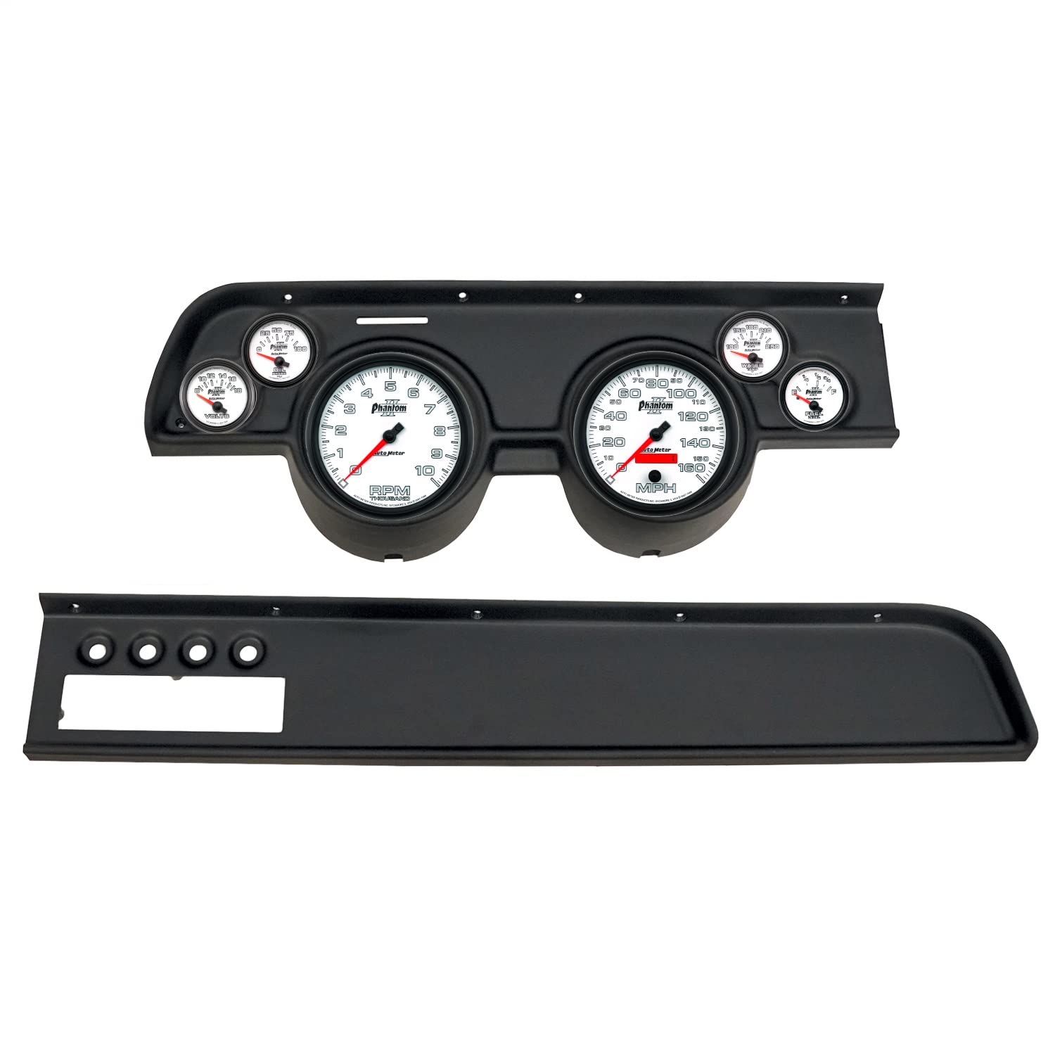 AutoMeter Dash Kit Direct Fit, (3 3/8" X2, 2 1/16" X4), MERC Cougar Ac 67-68, Phantom Ii (2115-10)