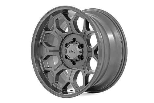 One-Piece Rough Country Series 77 Wheel-20x10, 6x5.5 Bolt Pattern, 25mm, Gun Metal Gray Wheel with Painted (20 x 10. inches /6 x 5 inches, -25 mm Offset)