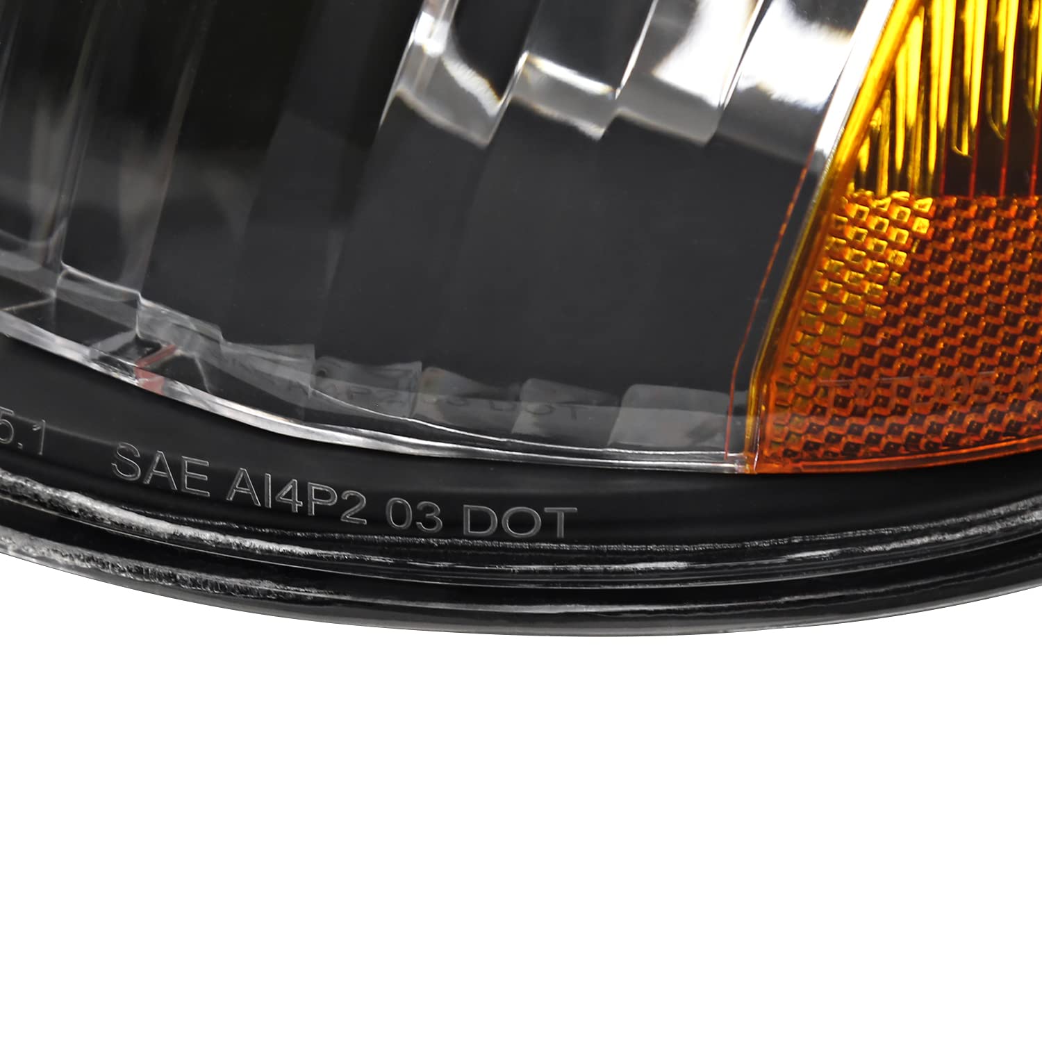 Black LED Tube Headlights + Corner Lights SPEC-D TUNING Compatible with 2005-2006 Toyota Tundra, Left + Right Pair Headlamps Assembly