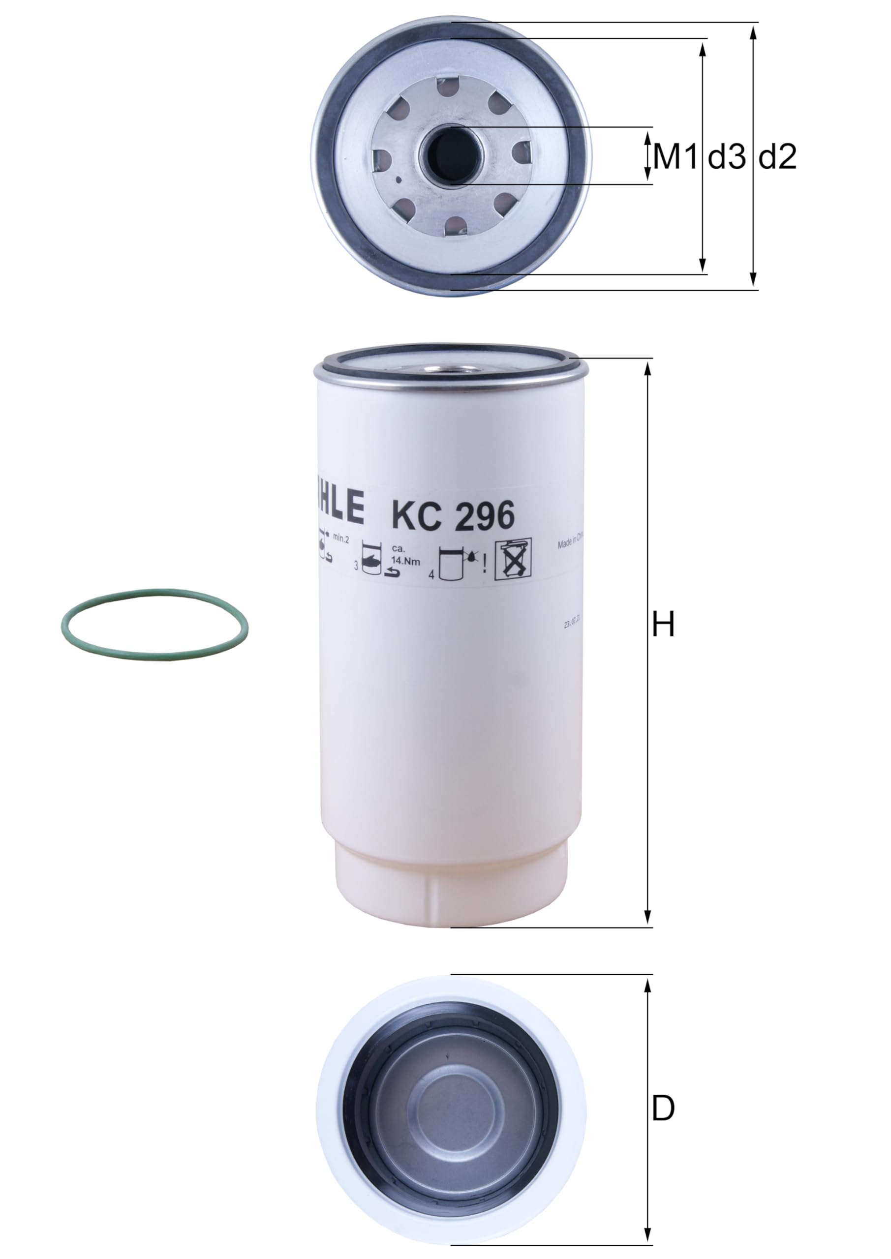 KC296D Mahle Fuel Filter