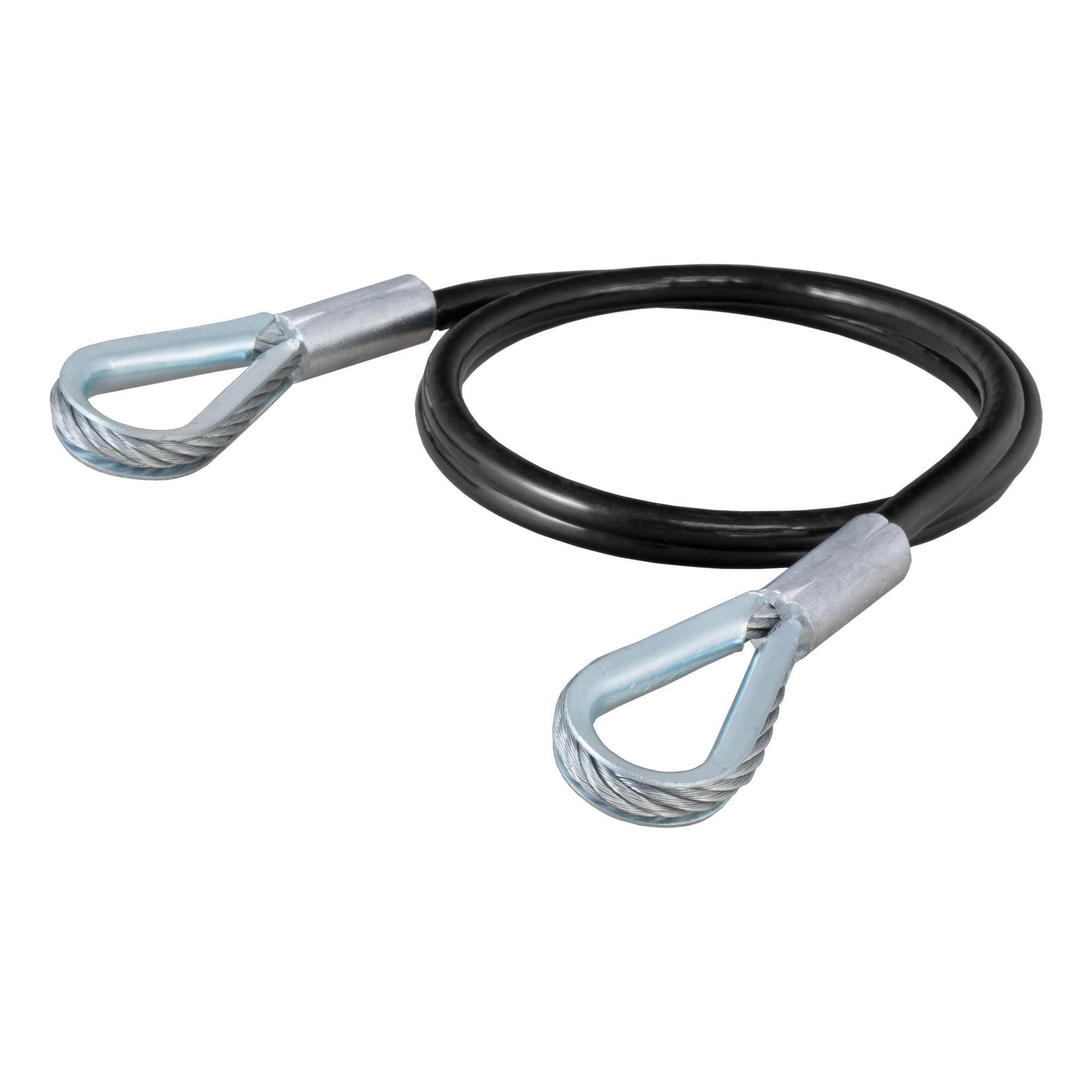 CURT 36 x 3/8-Inch Diameter Replacement Vinyl-Coated Tow Bar Base Plate Safety Cable, 7,500 Pounds