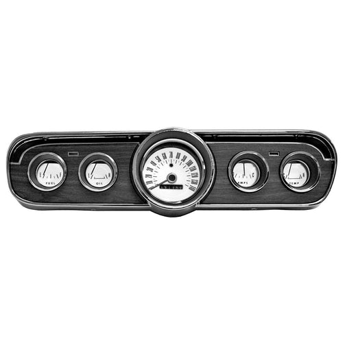 C6ZZ-10890-W Scott Drake 66 White Face Gauge Appliques 5 Piece