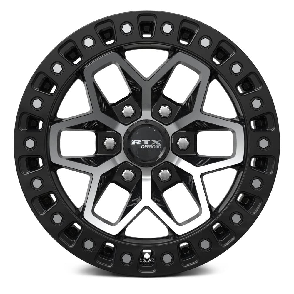 Custom RTX ZION Wheel - 18x9, 20 Offset, 8x165.1 Bolt Pattern, 125mm Hub - Black with Machined Face Rim