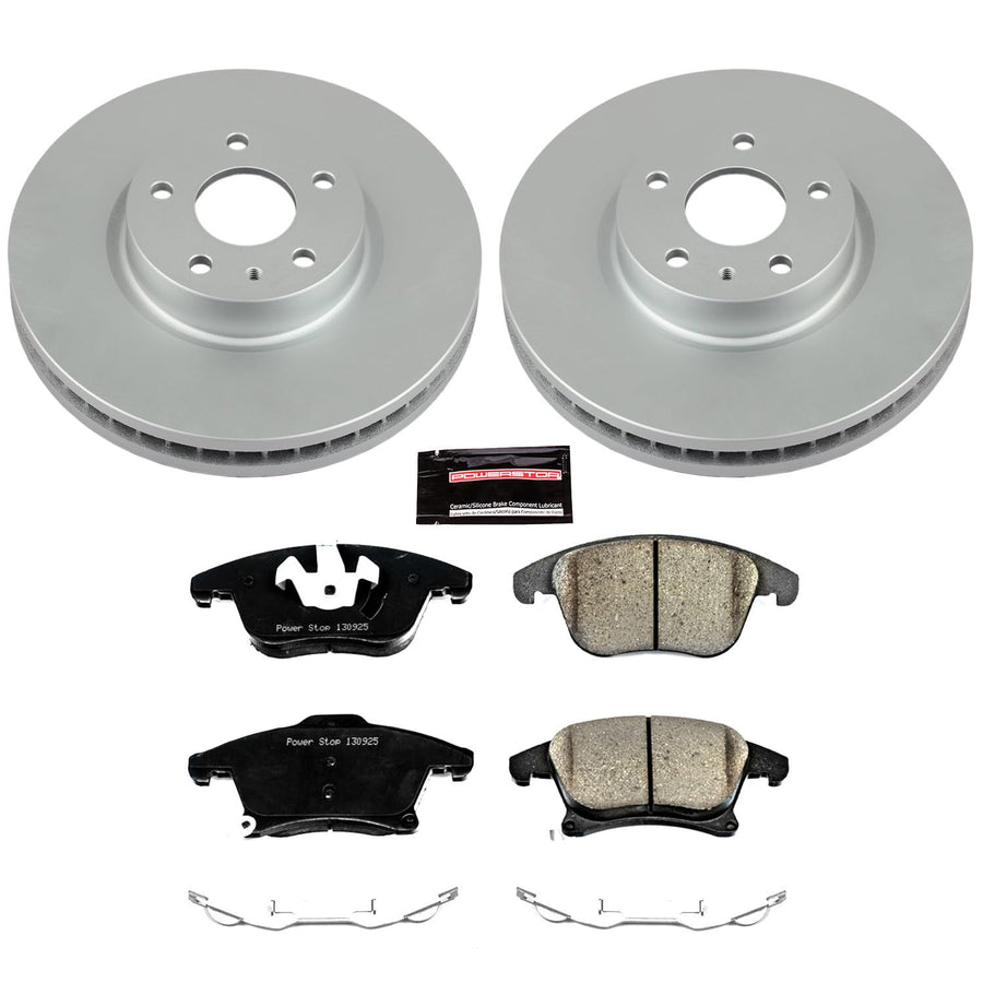 Power Stop Front CRK6399 Z17 Evolution Geomet Coated Brake Kit For Ford Fusion 2013-2020, Lincoln MKZ 2013-2016 [Model Specific]