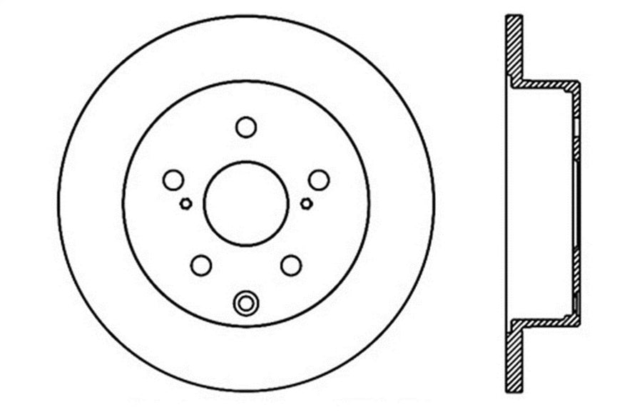 StopTech Sport Cross Drilled Brake Rotor 128.44145R (Rear Right), 1 Pack