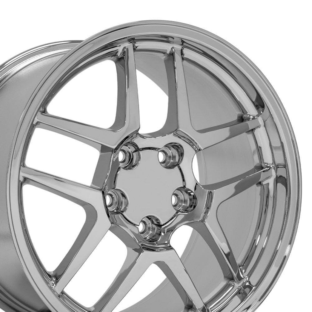 CV04 OE Wheels 18 Inch Rim Fits Corvette C5 Z06 Style 5x120.65 18x10.5 Chrome - Hollander 5124 (1)